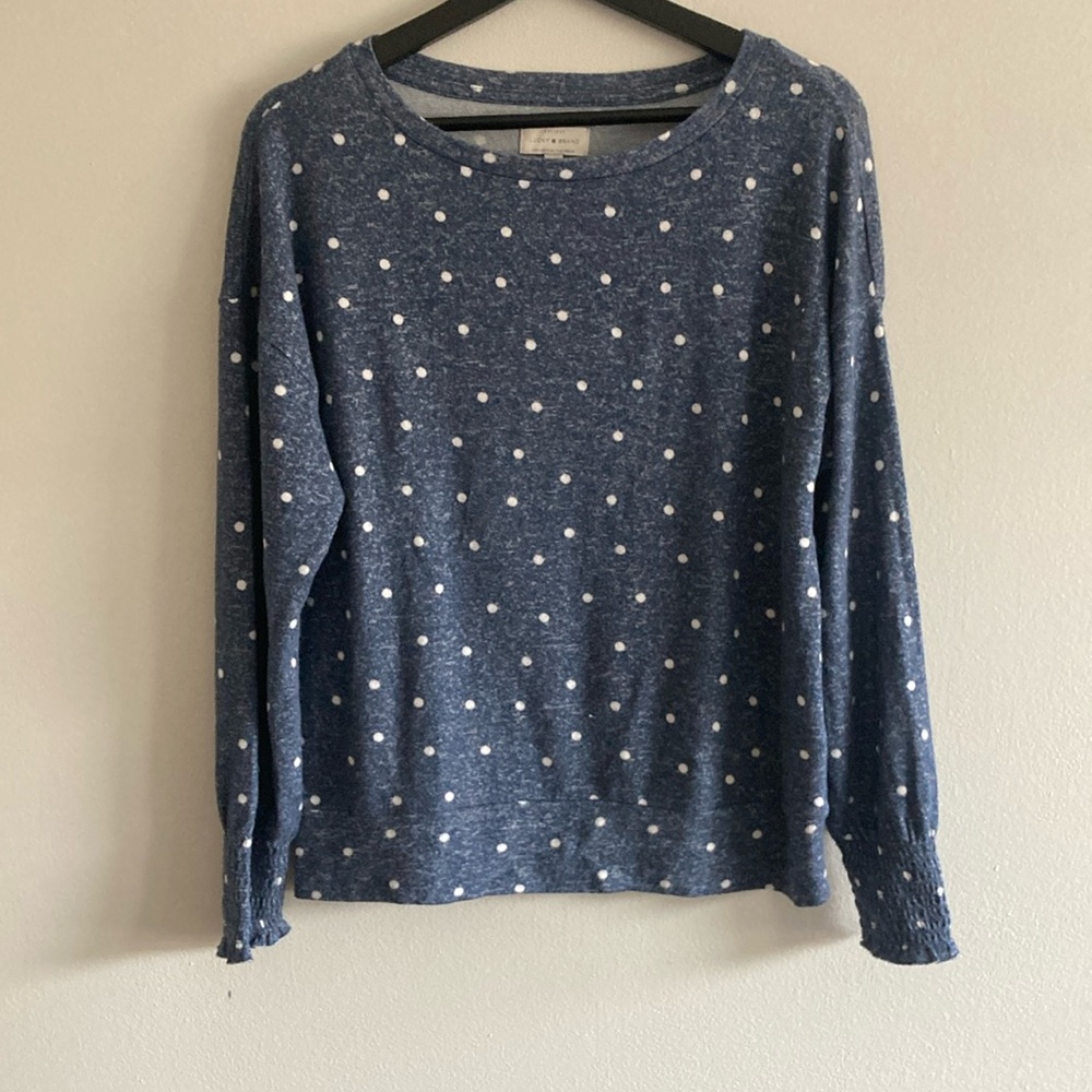 Lucky Brand Women’s Long Sleeve Pika Dot Top Sz XS